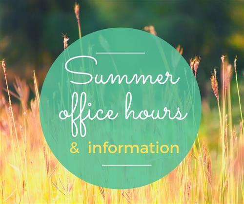 summer office hours graphic 